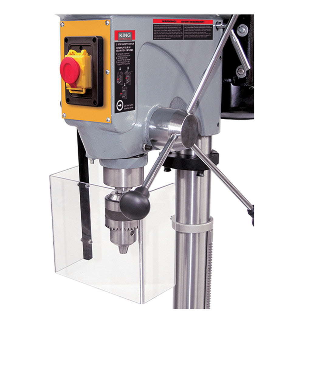 King Industrial KING-KC-119FC-LS 17in Long Stroke Drill Press With Safety Guard