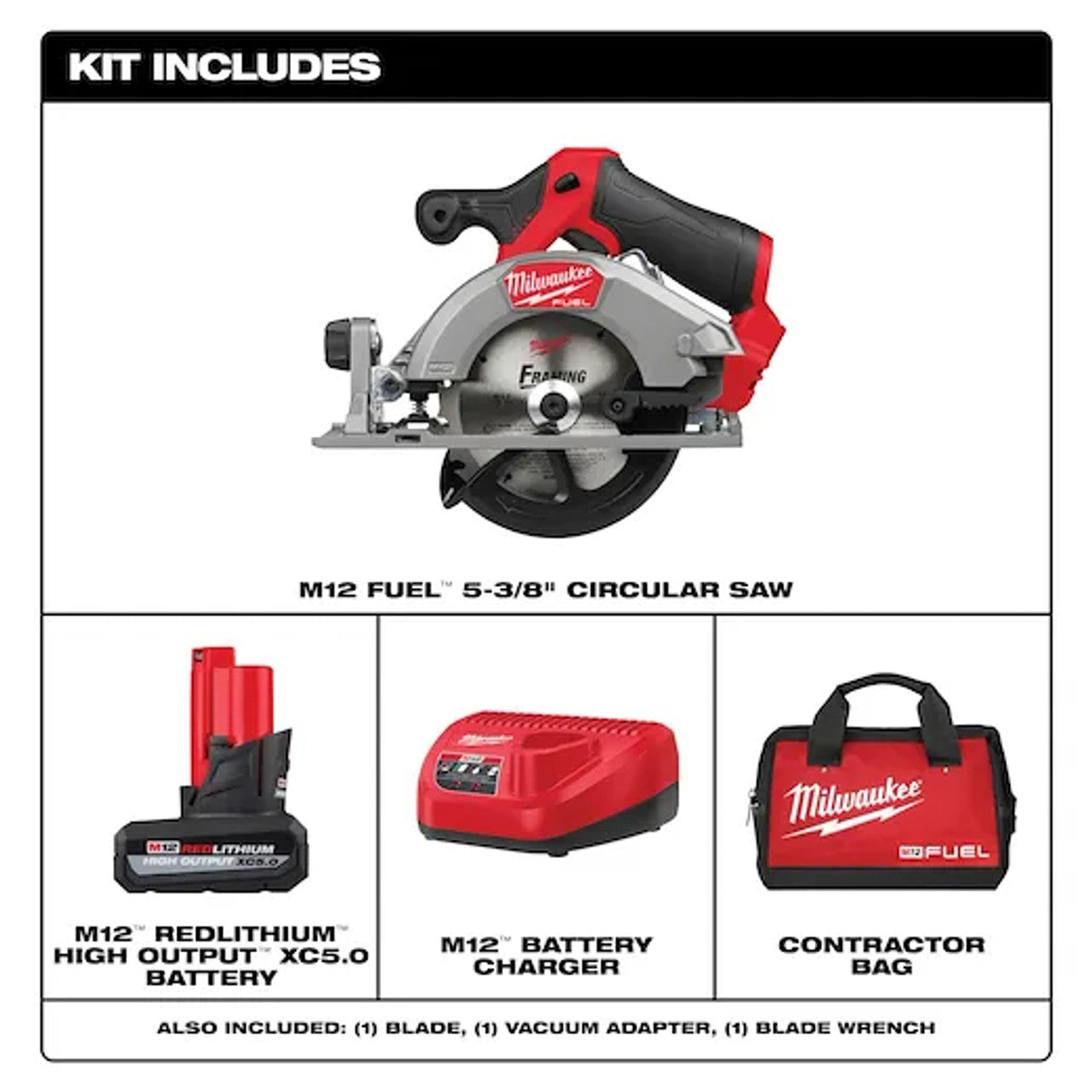 Milwaukee MIL-2521-21HO M12 FUEL 5-3/8in Circular Saw Kit