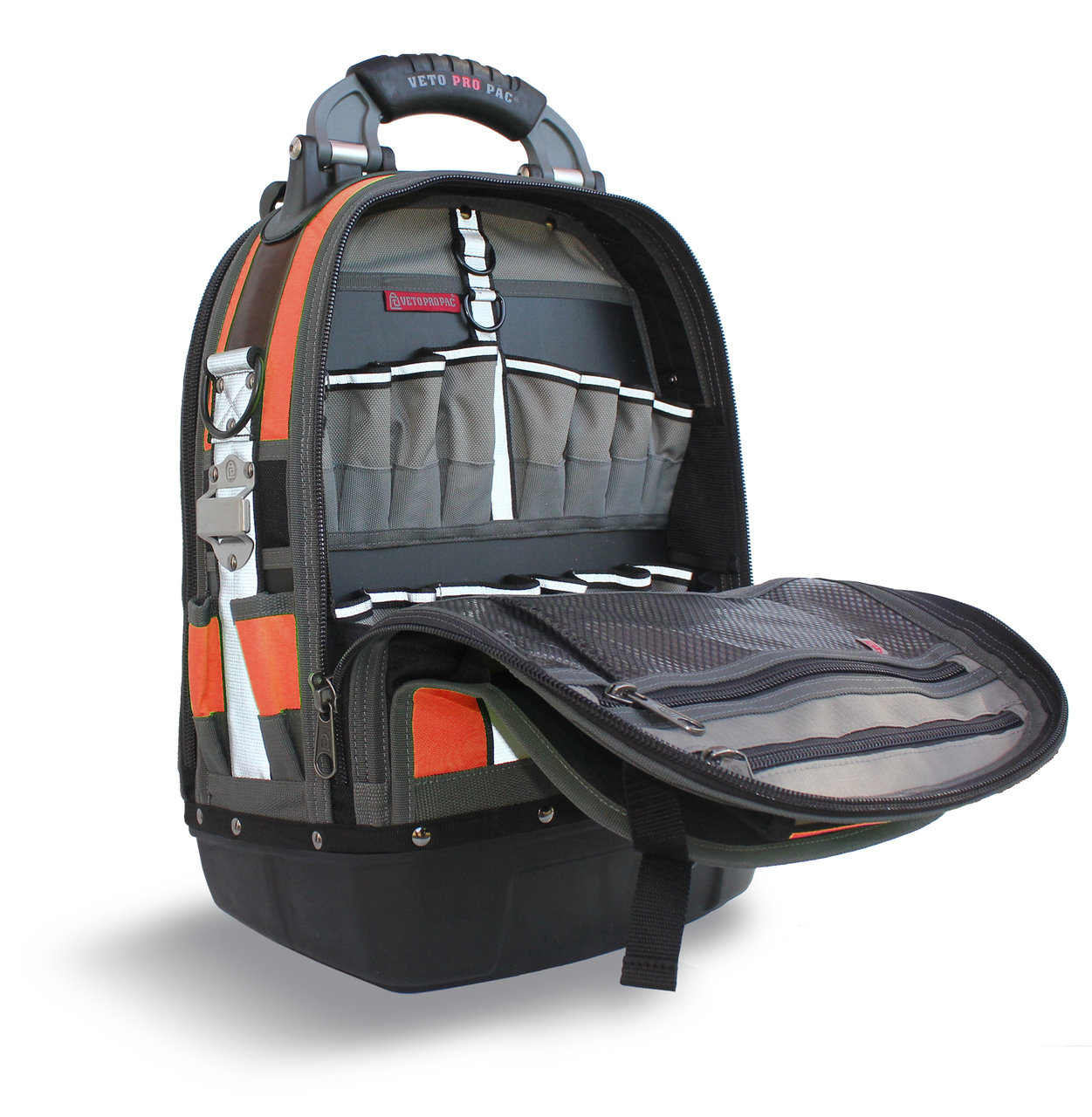Veto Pro Pac VPP-TECH-PAC-HIVIS-ORG Backpack Tech Tool Bag - HIVIS Orange