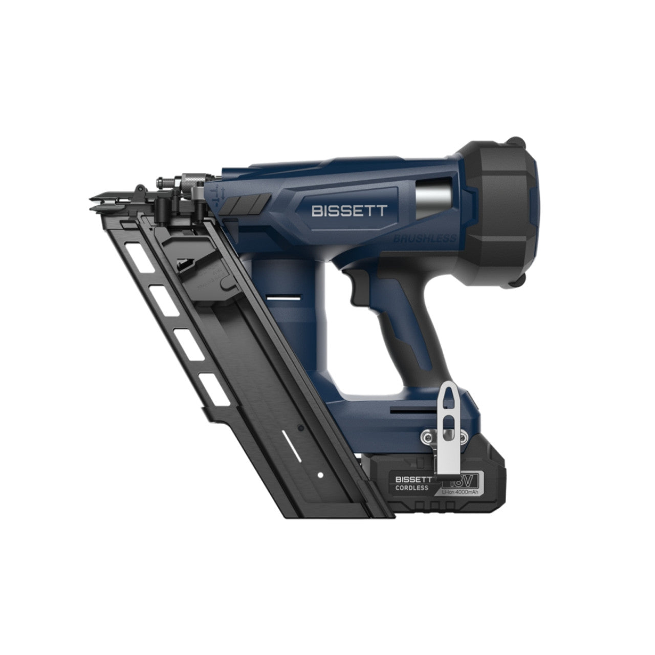 Bissett BIS-BTC-SN3190 18V 31 Deg. Brushless Framing Nailer 4.0Ah Kit +BONUS 4.0Ah Battery