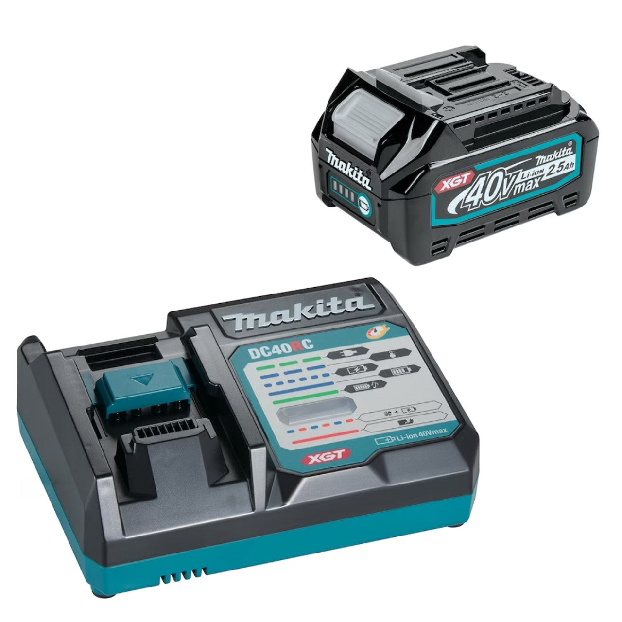 Makita MAK-T-05929 40V max XGT 2.5Ah Battery & Fast Charger Starter Kit