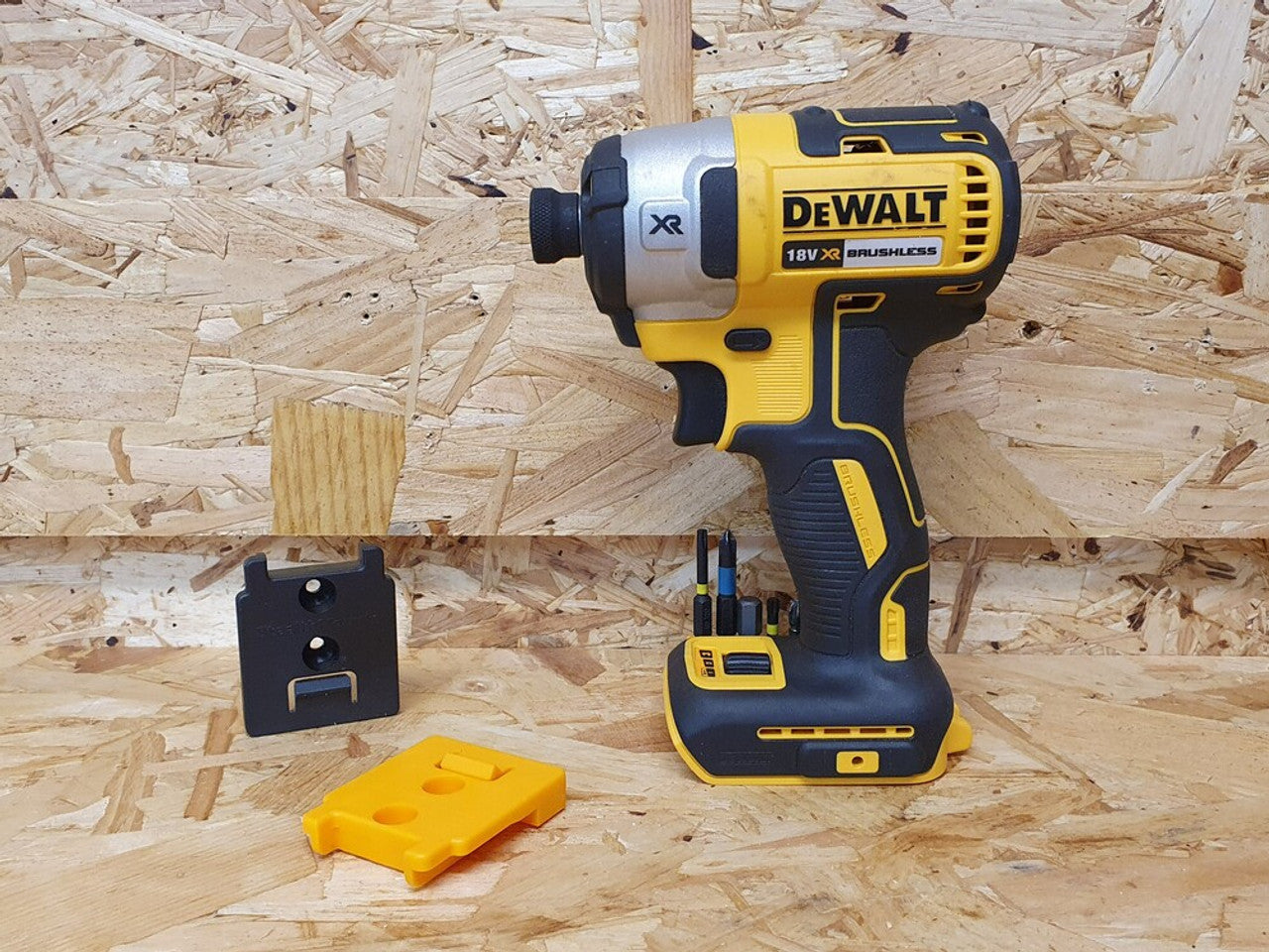 StealthMounts SM-TM-DW18-YLW-4 Tool Mounts for Dewalt 18v/20v & Flexvolt Yellow 4-Pack