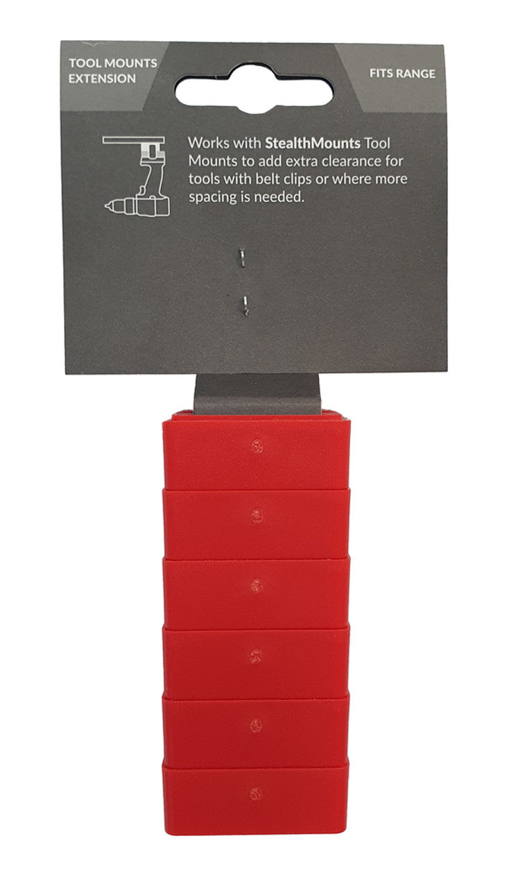 StealthMounts SM-TMSPACE-RED-6 Tool Mount Spacer Blocks 12mm Spacers Red 6-Pack