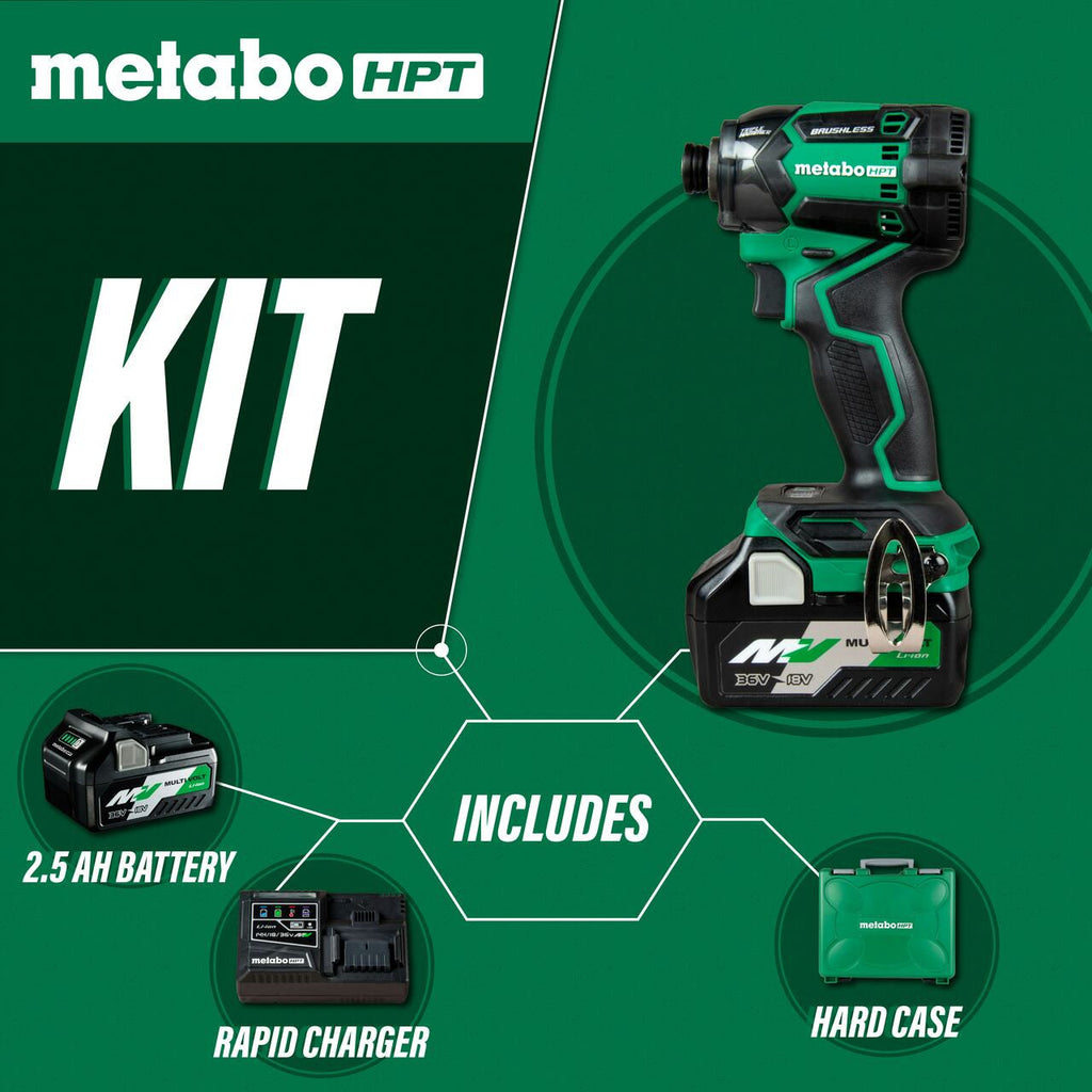 Metabo-HPT HPT-WH36DCM 36V MultiVolt Cordless Triple Hammer Bolt Impact Driver