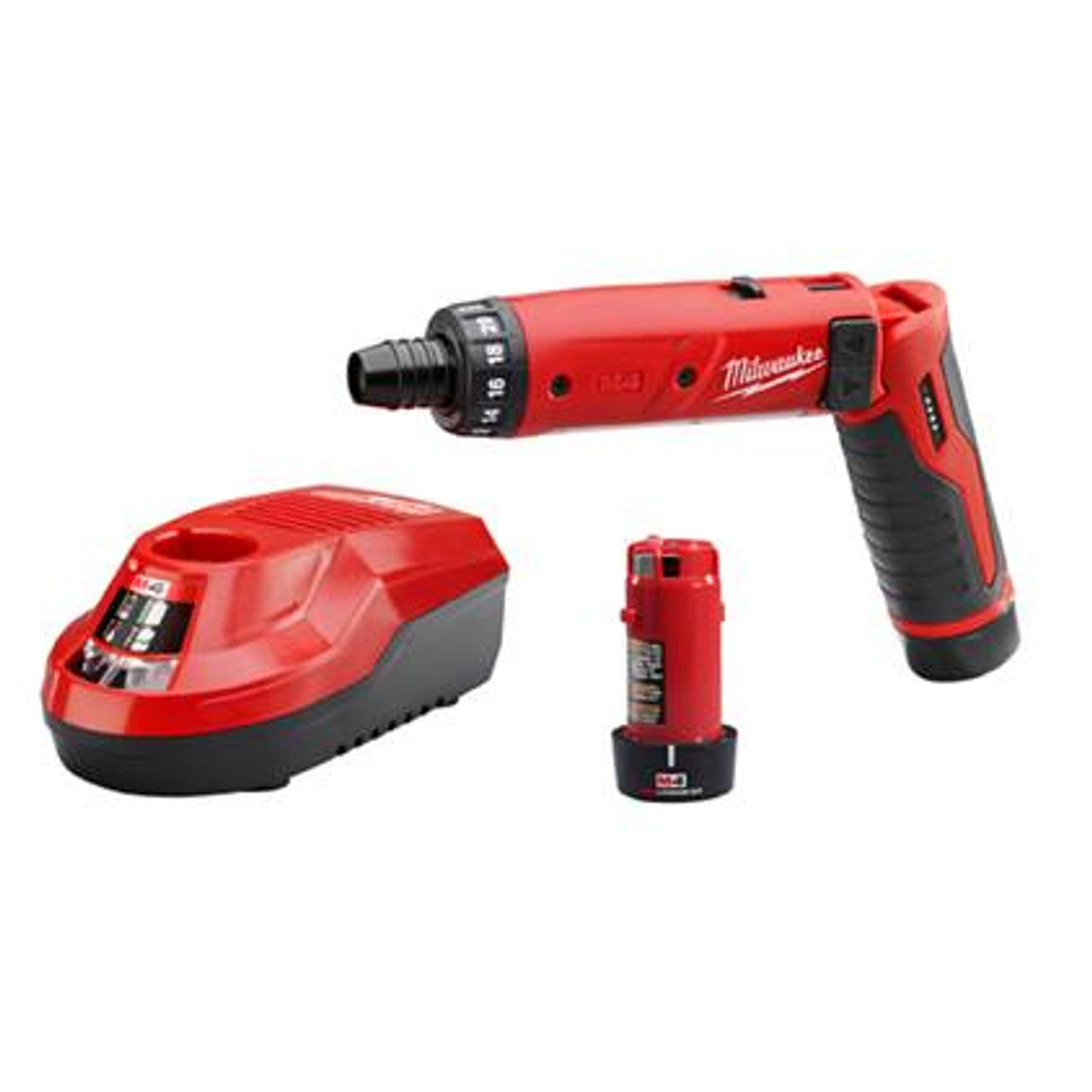 Milwaukee MIL-2101-22 M4 1/4in Hex Screwdriver Kit With Batteries