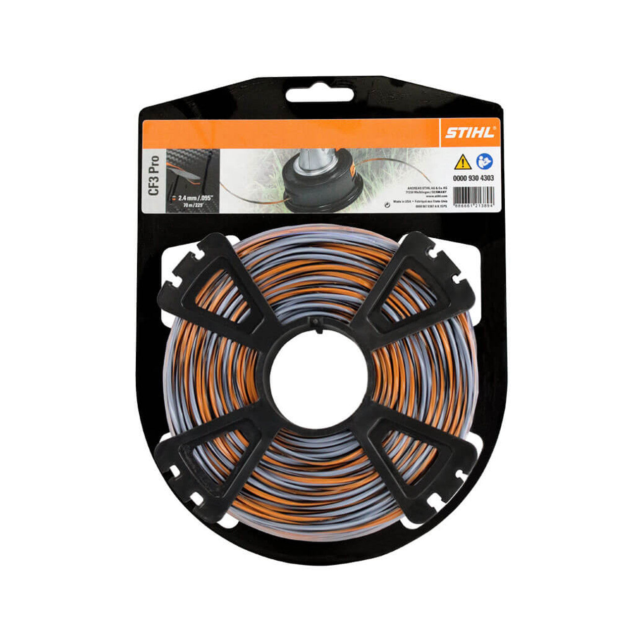 Stihl STIHL-00009304303 Premium Round Line - .095 1lb Carbon Line CF3 Pro