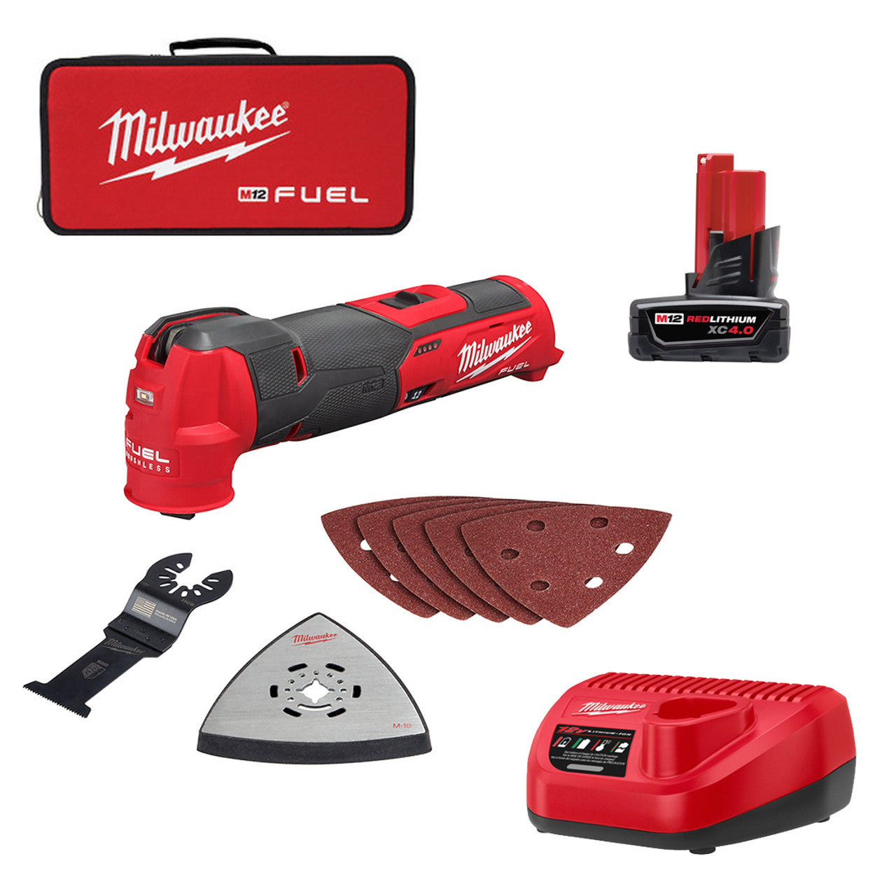 Milwaukee MIL-2526-21XC M12 FUEL Oscillating Multi-Tool XC4.0 Kit