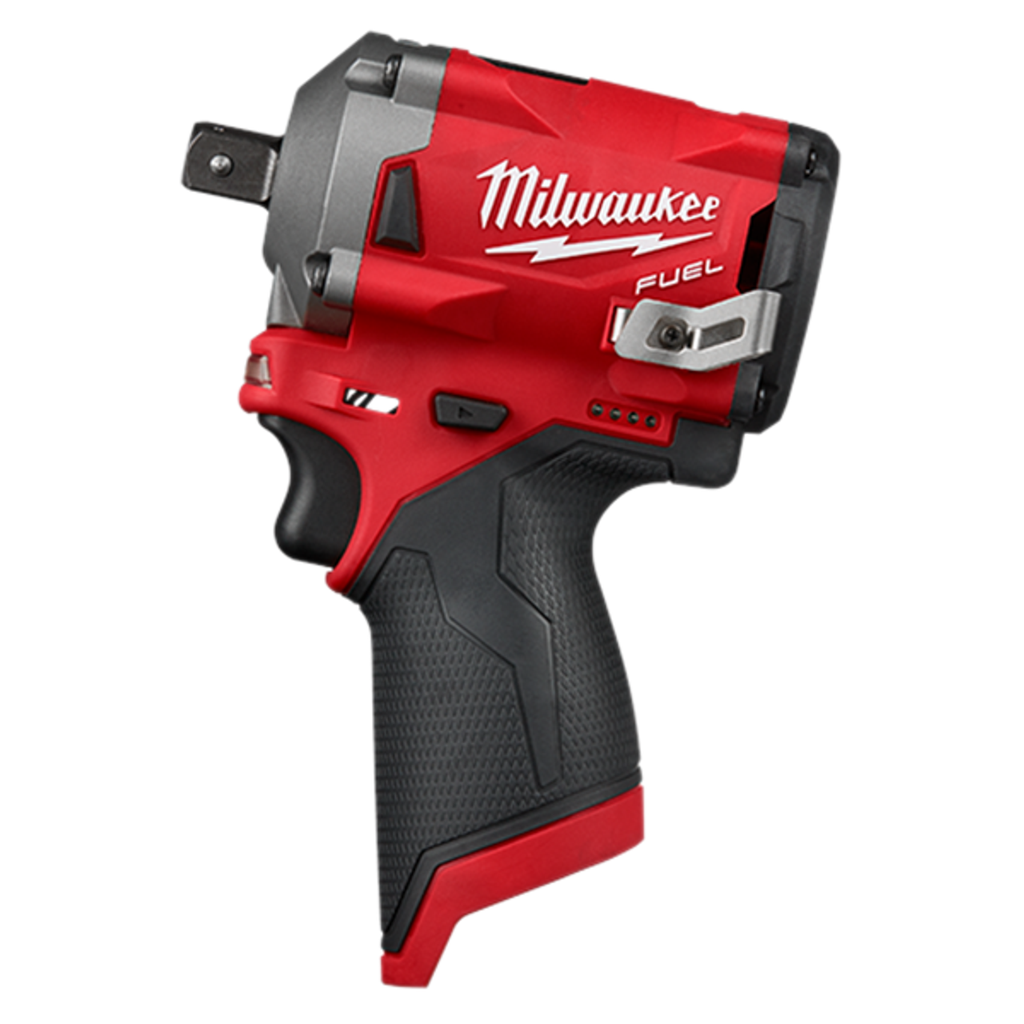 Milwaukee MIL-2555P-20 M12 FUEL 1/2in Stubby Impact Wrench with Pin Detent