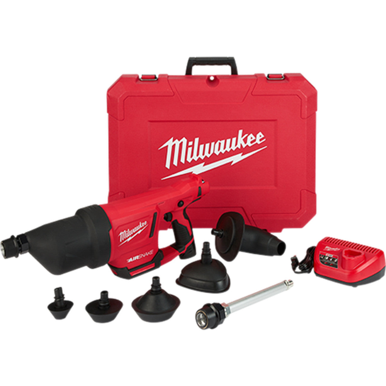 Milwaukee MIL-2572B-21 M12 AIRSNAKE Drain Cleaning Air Gun Kit