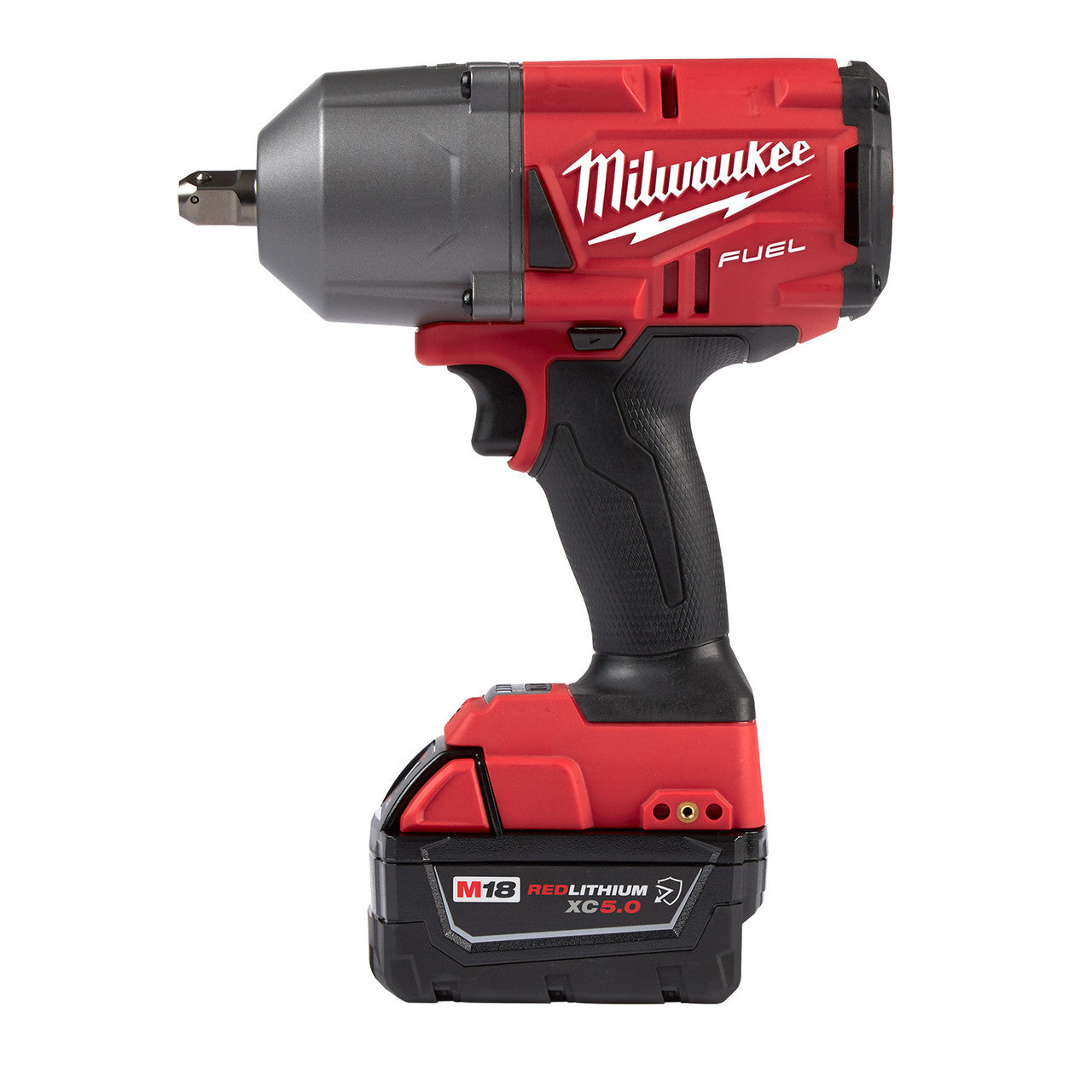 Milwaukee MIL-2766-22R GEN II M18 FUEL High Torque 1/2in Impact Wrench 2x 5.0Ah Kit With Pin Detent