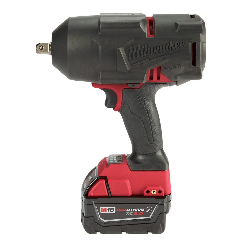 Milwaukee MIL-2766-22R GEN II M18 FUEL High Torque 1/2in Impact Wrench 2x 5.0Ah Kit With Pin Detent