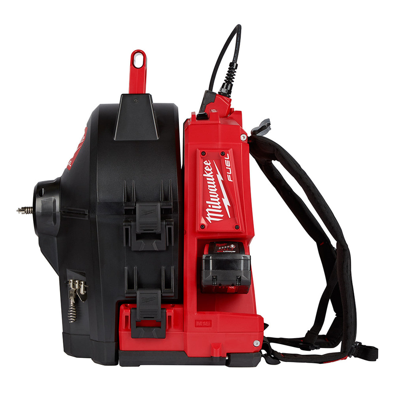 Milwaukee MIL-2775E-211 M18 FUEL SWITCH PACK Sectional Drum Machine with 5/8in Open Wind Cable XC5.0 Kit