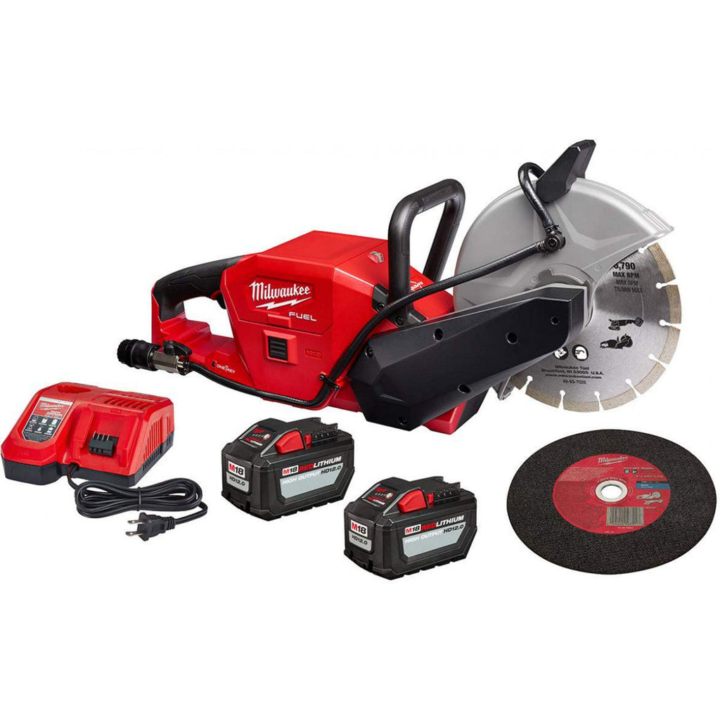 Milwaukee MIL-2786-22HD M18 FUEL Brushless Cordless 9in Cut-Off Saw with ONE-KEY 2x 12.0Ah Kit