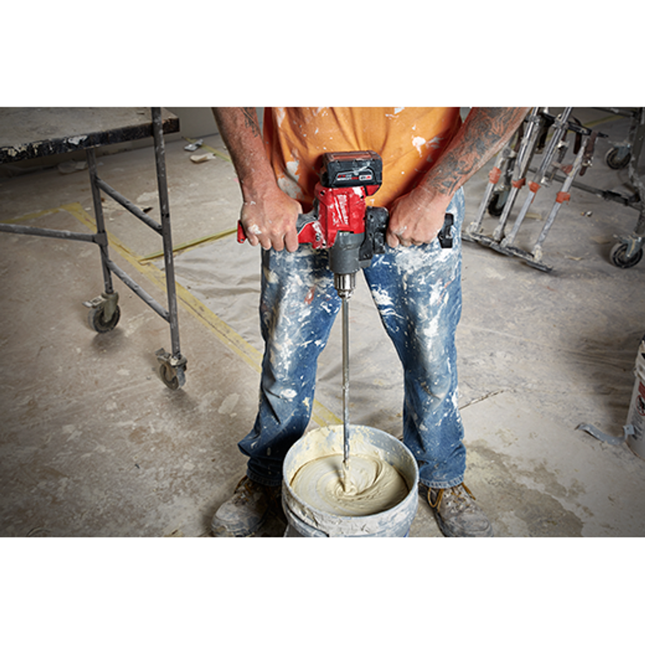 Milwaukee MIL-2810-20 M18 FUEL Mud Mixer with 180 degree Handle (Bare Tool)