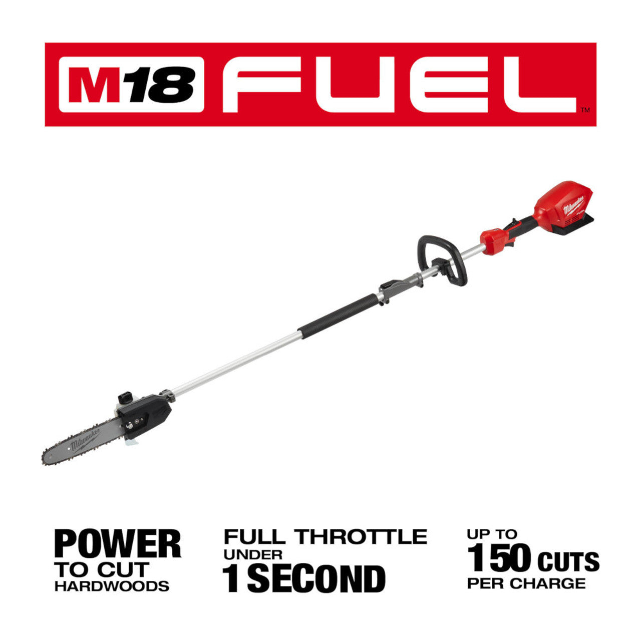 Milwaukee MIL-2825-20PS M18 FUEL 10in Pole Saw with QUIK-LOK Attachment Capability