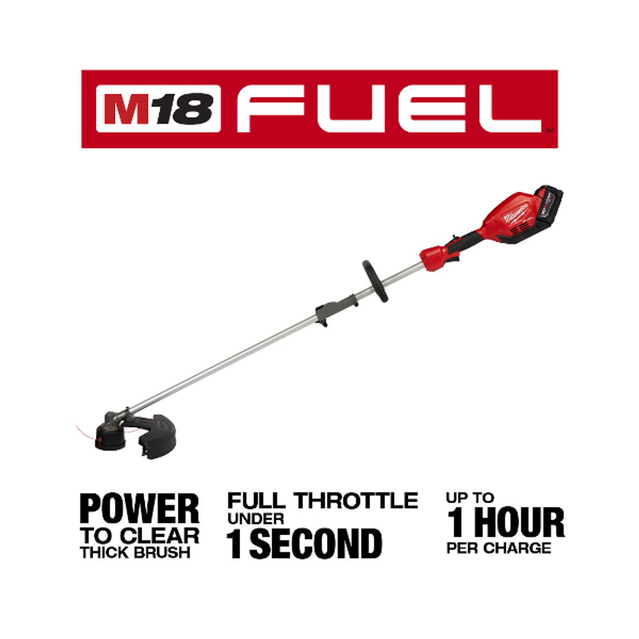 Milwaukee MIL-2825-21ST M18 FUEL Brushless String Trimmer 8.0Ah Kit With QUIK-LOK