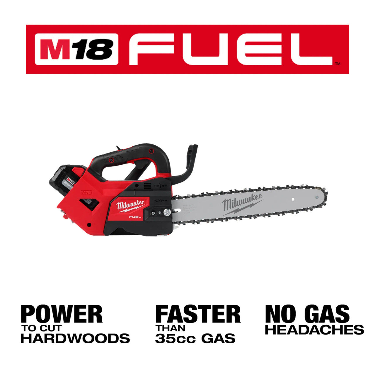 Milwaukee MIL-2826-22T M18 FUEL 14in Top Handle Chainsaw 8.0Ah + 12.0Ah Kit