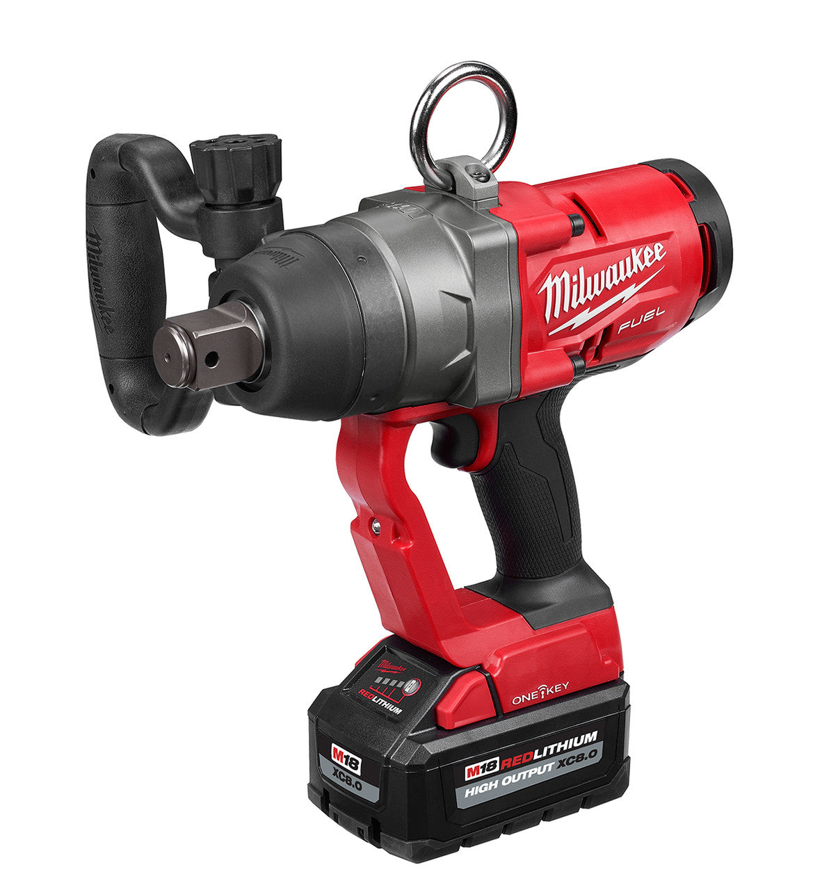 Milwaukee MIL-2867-22 M18 FUEL 1in High Torque Impact Wrench with ONE-KEY Kit w/ (2) 8.0Ah Batteries