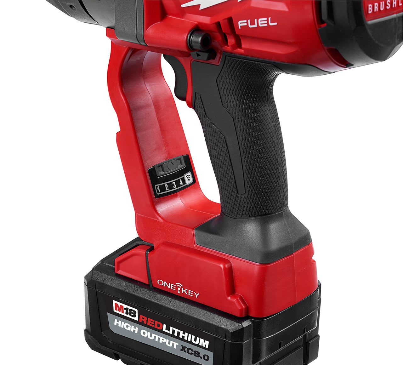 Milwaukee MIL-2867-22 M18 FUEL 1in High Torque Impact Wrench with ONE-KEY Kit w/ (2) 8.0Ah Batteries