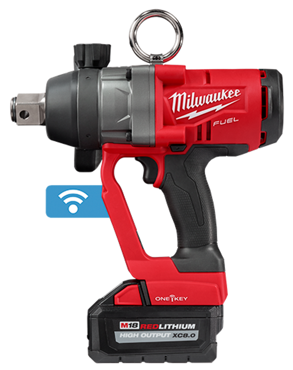 Milwaukee MIL-2867-22 M18 FUEL 1in High Torque Impact Wrench with ONE-KEY Kit w/ (2) 8.0Ah Batteries