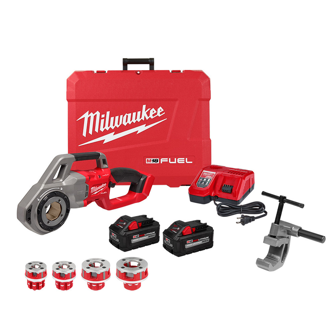 Milwaukee MIL-2870-22 M18 FUEL Compact Pipe Threader 2x XC8.0 Kit with ONE-KEY