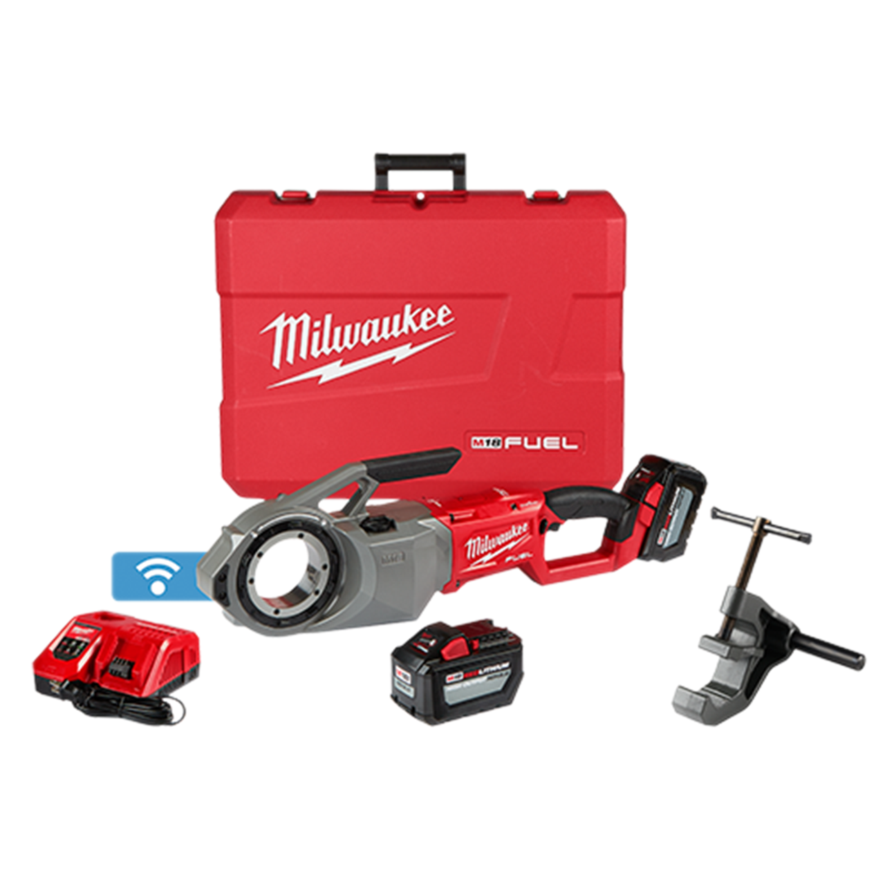 Milwaukee MIL-2874-22HD M18 FUEL Pipe Threader with One-Key 2x 12.0Ah Kit