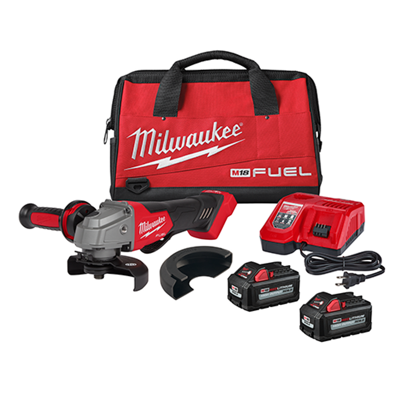 Milwaukee MIL-2880-22 M18 FUEL 4-1/2in / 5in Grinder Paddle Switch, No-Lock 2x XC6.0 Kit