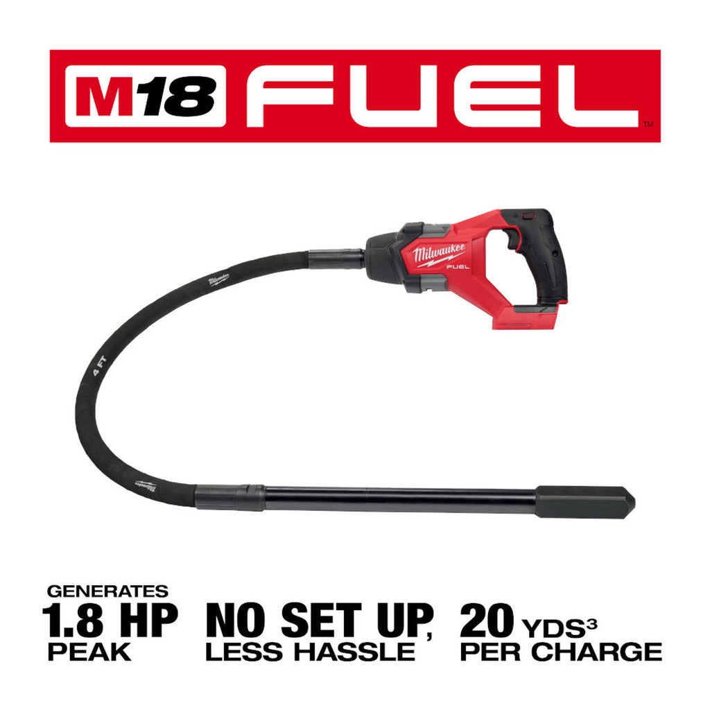 Milwaukee MIL-2910-20 M18 FUEL 4ft Concrete Pencil Vibrator Bare Tool