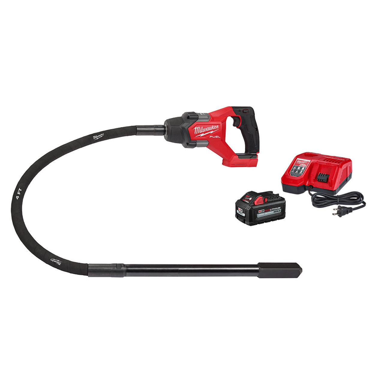 Milwaukee MIL-2910-21 M18 FUEL 4ft Concrete Pencil Vibrator 6.0Ah Kit
