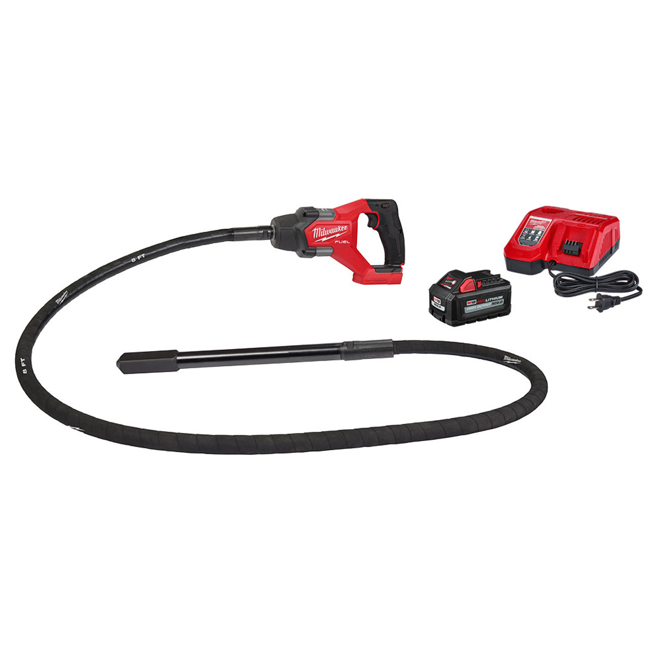 Milwaukee MIL-2911-21 M18 FUEL 8ft Concrete Pencil Vibrator 6.0Ah Kit