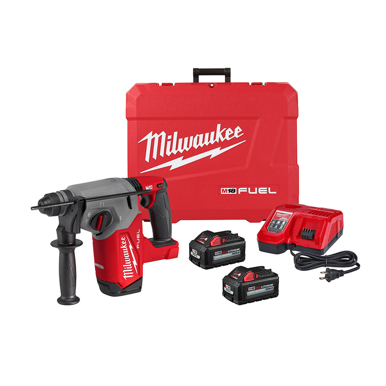 Milwaukee MIL-2912-22 M18 FUEL 1in SDS Plus Rotary Hammer 2x XC6.0 Kit