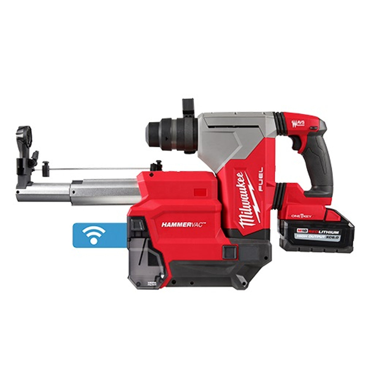 Milwaukee MIL-2915-22DE M18 Fuel 1-1/8in SDS Plus Rotary Hammer with ONE-KEY & HAMMERVAC Dedicated Dust Extractor 2x 6.0Ah Kit