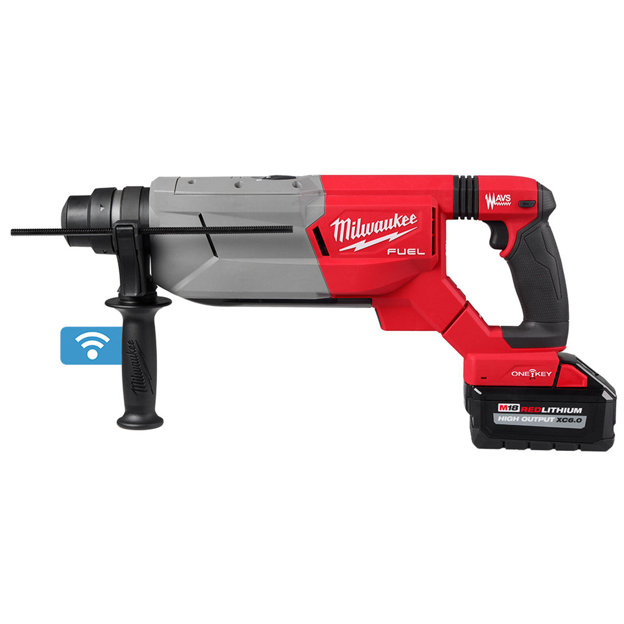 Milwaukee MIL-2916-22 M18 FUEL 1-1/4in SDS Plus D-Handle Rotary Hammer 2x 6.0Ah Kit with ONE-KEY