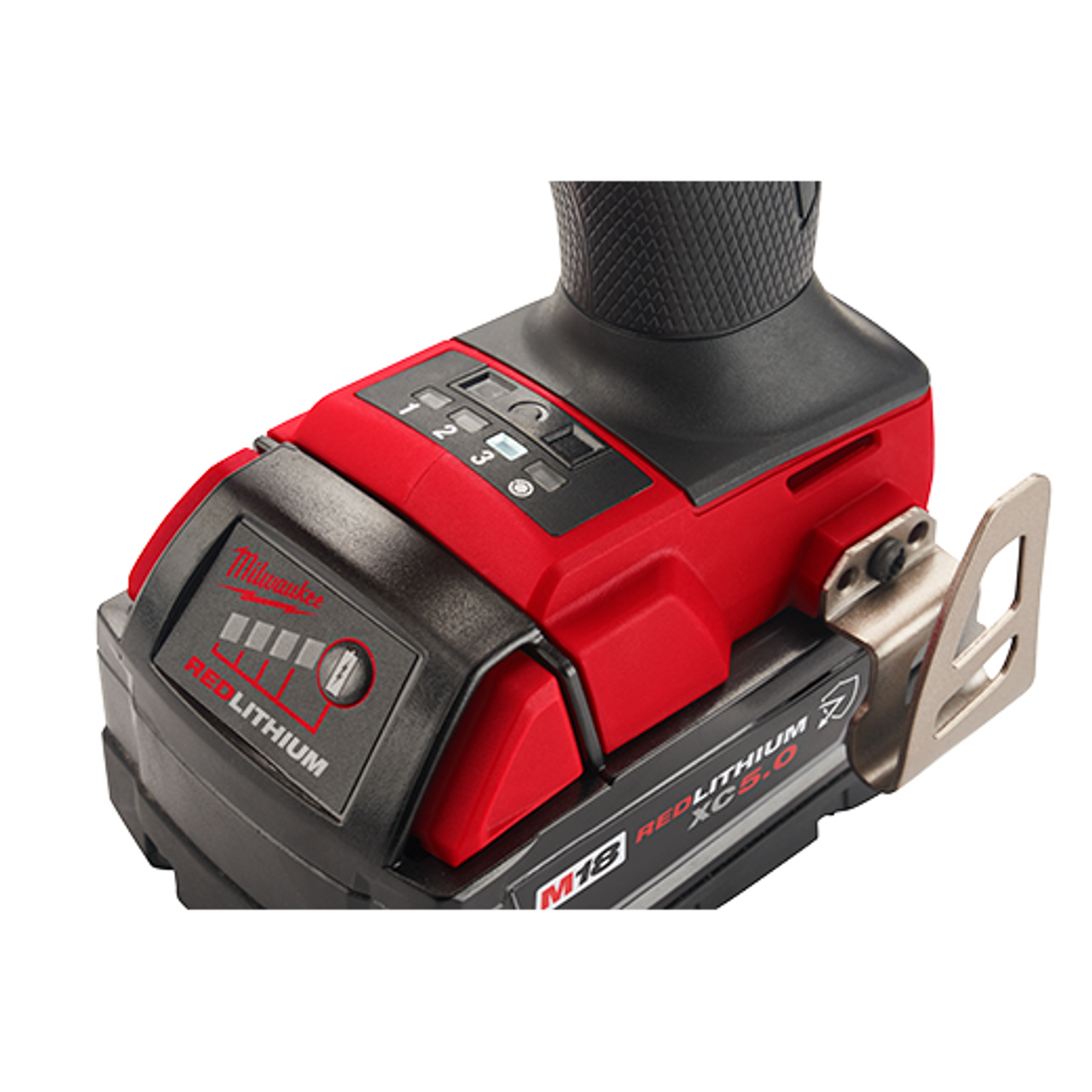 Milwaukee MIL-2962P-22R M18 FUEL 1/2in Mid-Torque Impact Wrench 2x 5.0Ah Kit With Pin Detent
