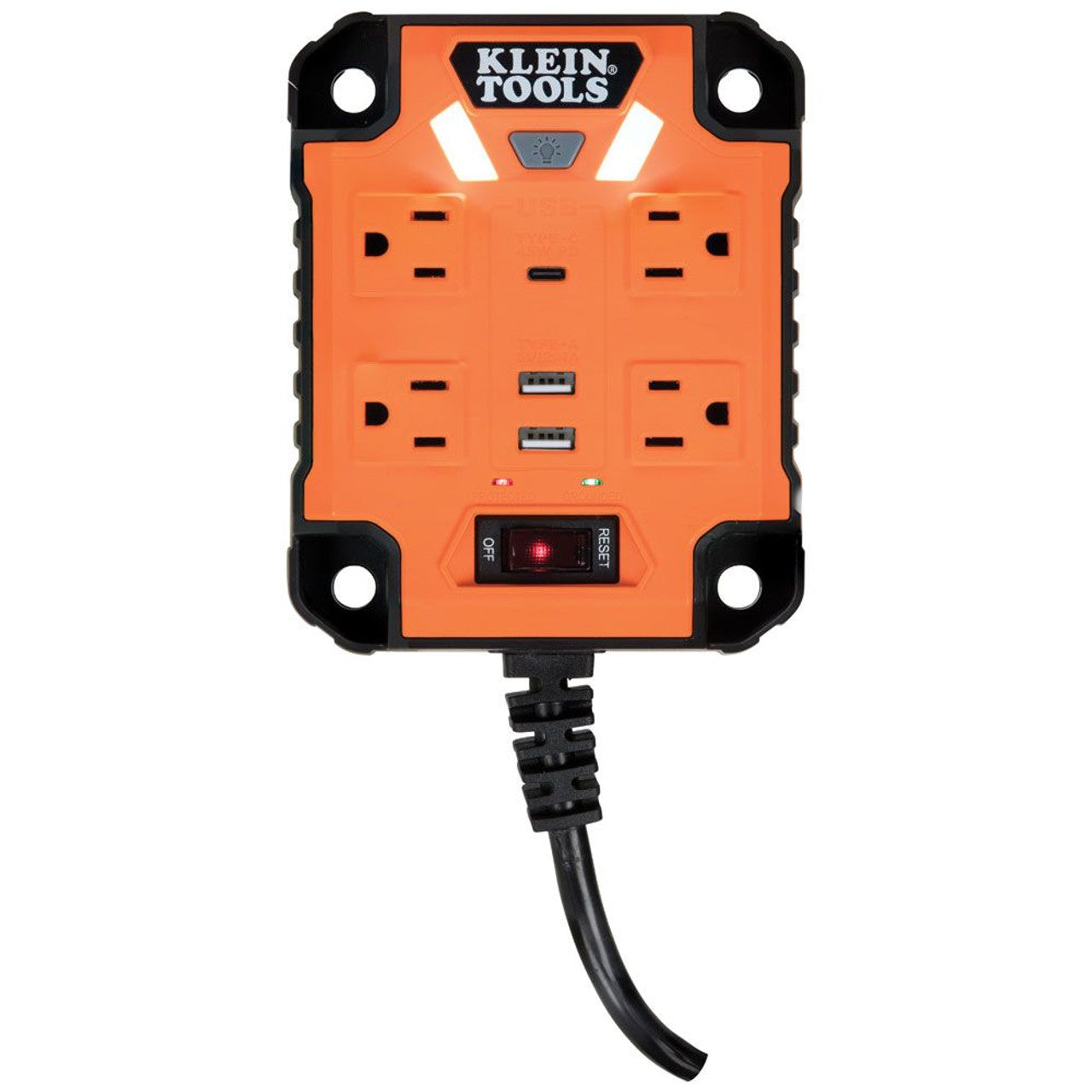 Klein KLE-29601 PowerBox 1, Magnetic Mounted Power Strip with Integrated LED Lights
