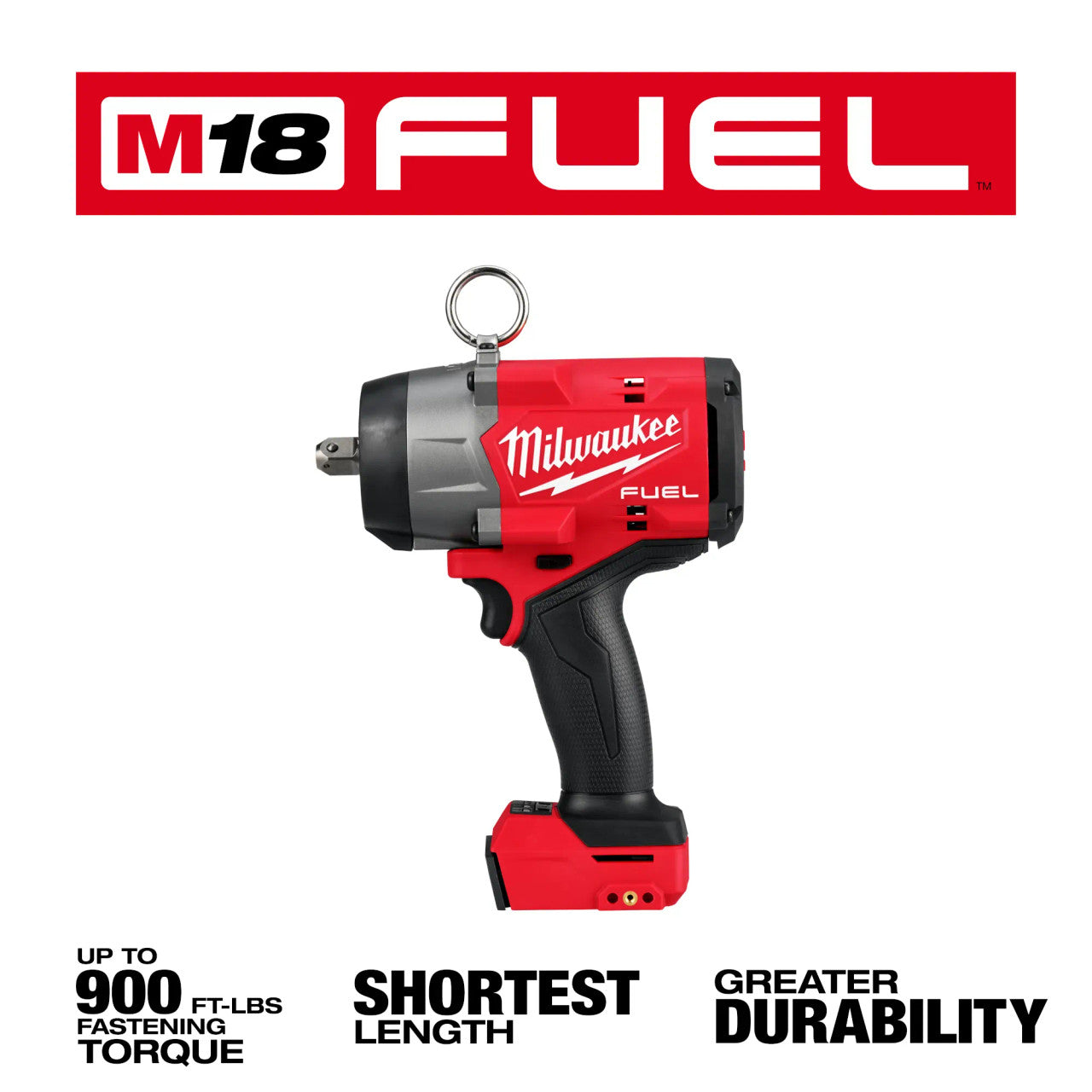 Milwaukee MIL-2966-20 M18 FUEL 1/2in High Torque Impact Wrench with Detent Pin (Bare Tool)