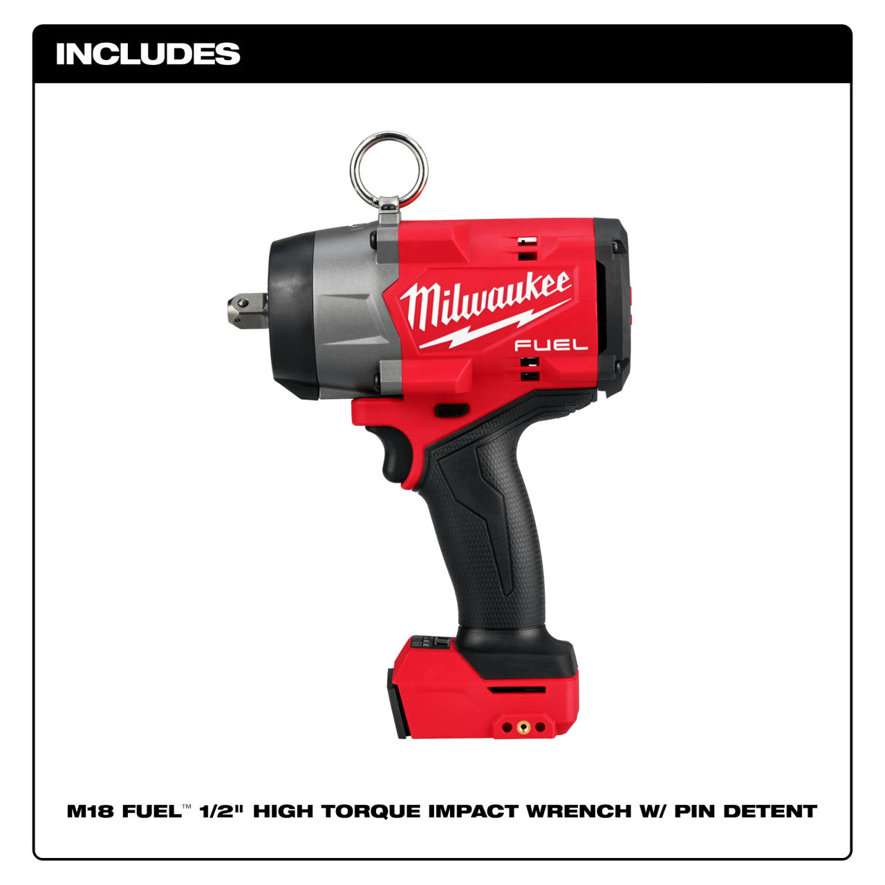 Milwaukee MIL-2966-20 M18 FUEL 1/2in High Torque Impact Wrench with Detent Pin (Bare Tool)