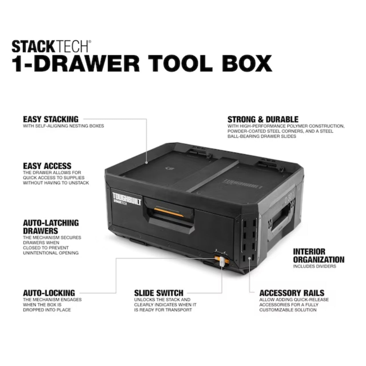 ToughBuilt TB-B1-D-30-1 StackTech 1 Drawer Tool Box