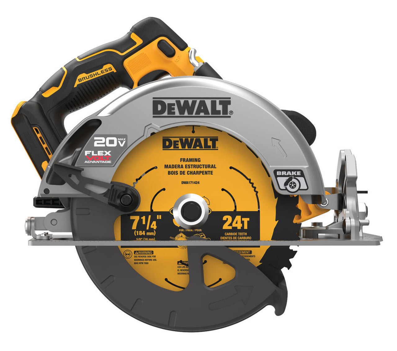DEWALT DEW-DCS573B 20V MAX 7-1/4in Brushless Cordless Circular Saw With FLEXVOLT ADVANTAGE (Bare Tool)