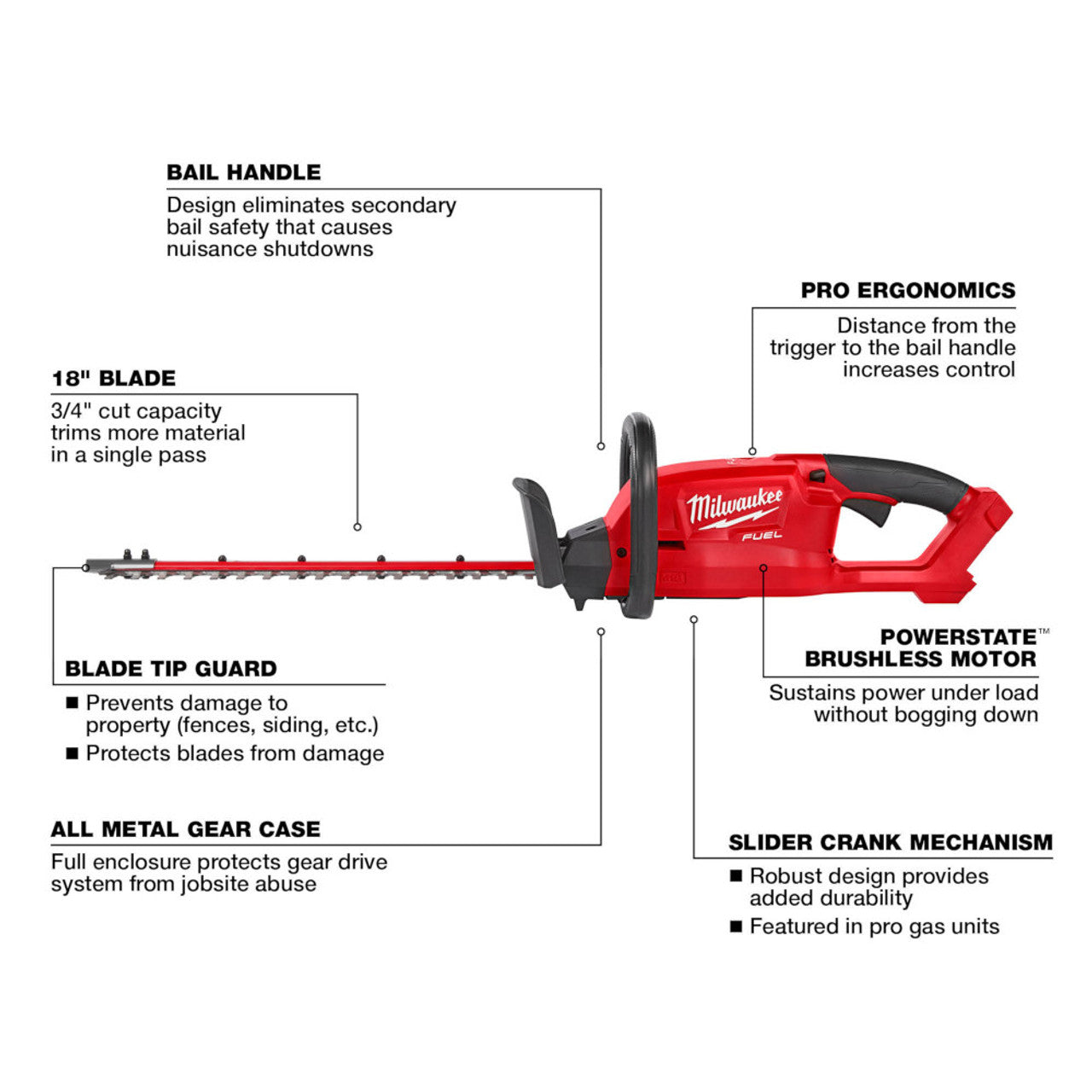 Milwaukee MIL-3001-20 M18 FUEL 18in Hedge Trimmer