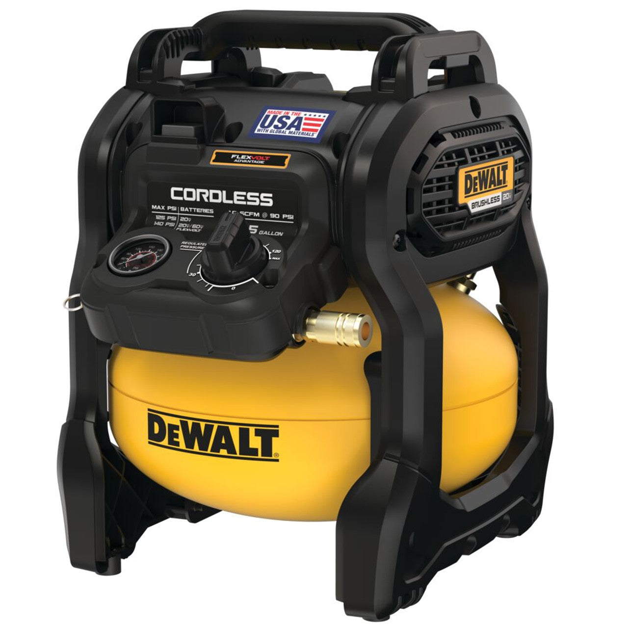 DEWALT DEW-DCC2520B 20V MAX 2-1/2 Gallon Brushless Cordless Air Compressor Bare Tool