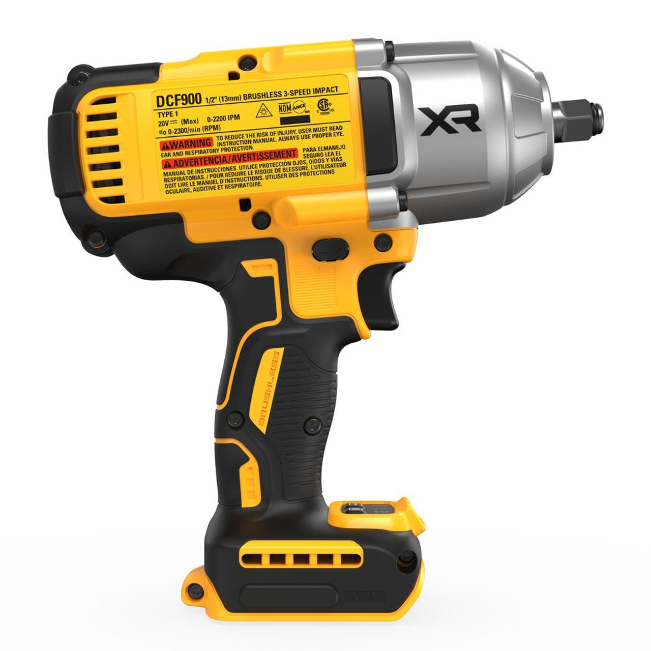 DEWALT DEW-DCF900B 20V MAX XR 1/2in High Torque Impact Wrench Bare Tool with Hog Ring Anvil