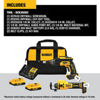 DEWALT DEW-DCK265D2 20V MAX XR Brushless 2-Tool Drywall Screwgun & Cut-Out Tool 2x 2.0Ah Combo Kit