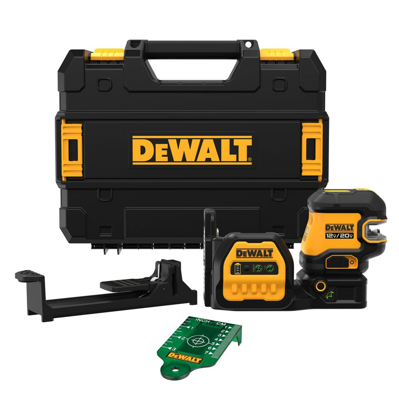 DEWALT DEW-DCLE34220GB 20V MAX Cordless Cross Line Green Laser Kit