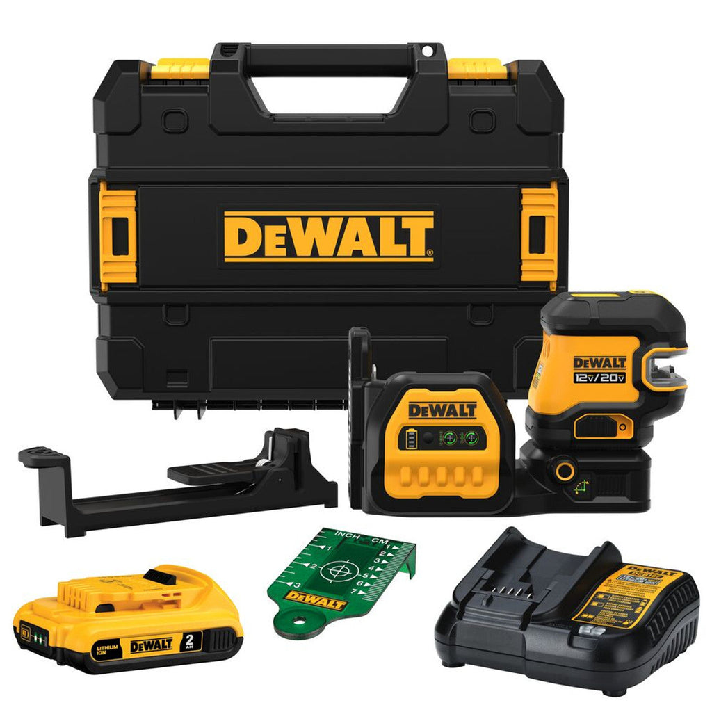 DEWALT DEW-DCLE34520G 20V MAX 5-Spot Green Line Laser 2.0Ah Kit
