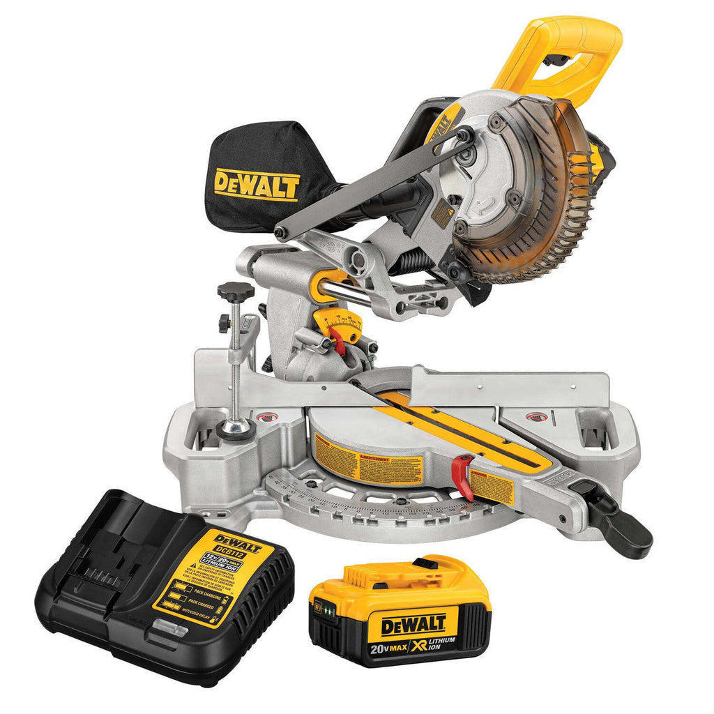 DEWALT DEW-DCS361M1 20V MAX 7 1/4in Sliding Miter Saw 4.0Ah Kit