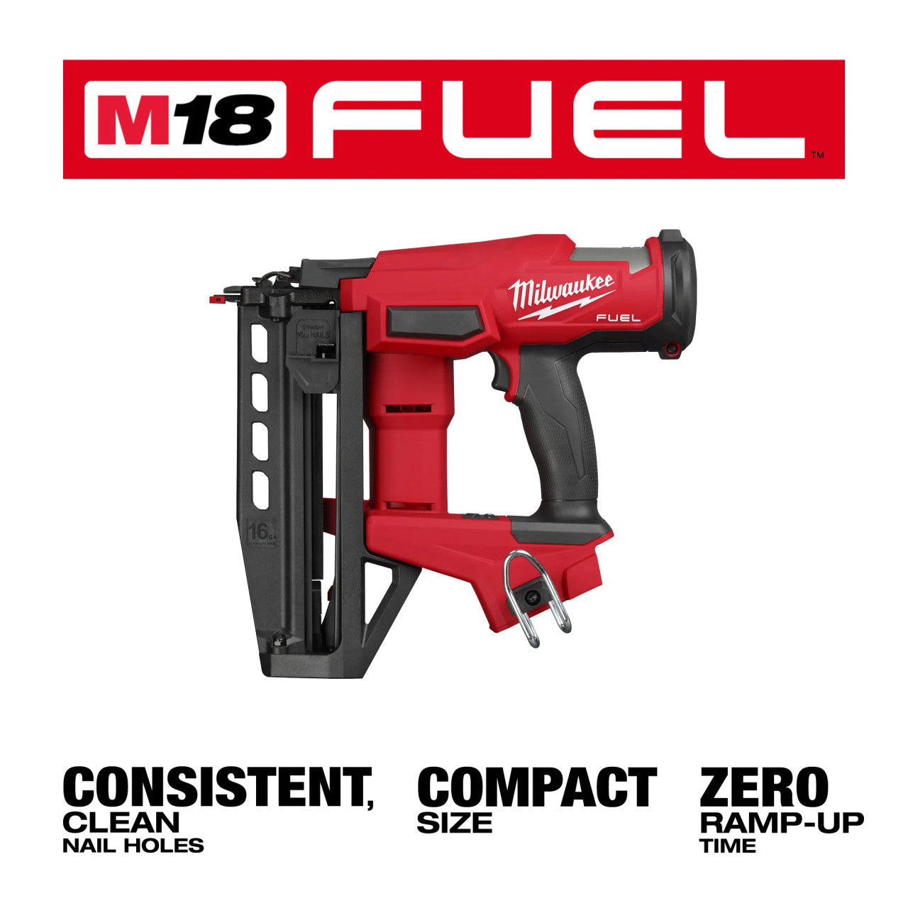 Milwaukee MIL-3020-20 Gen2 M18 FUEL 16Ga Straight Nailer (Bare Tool)