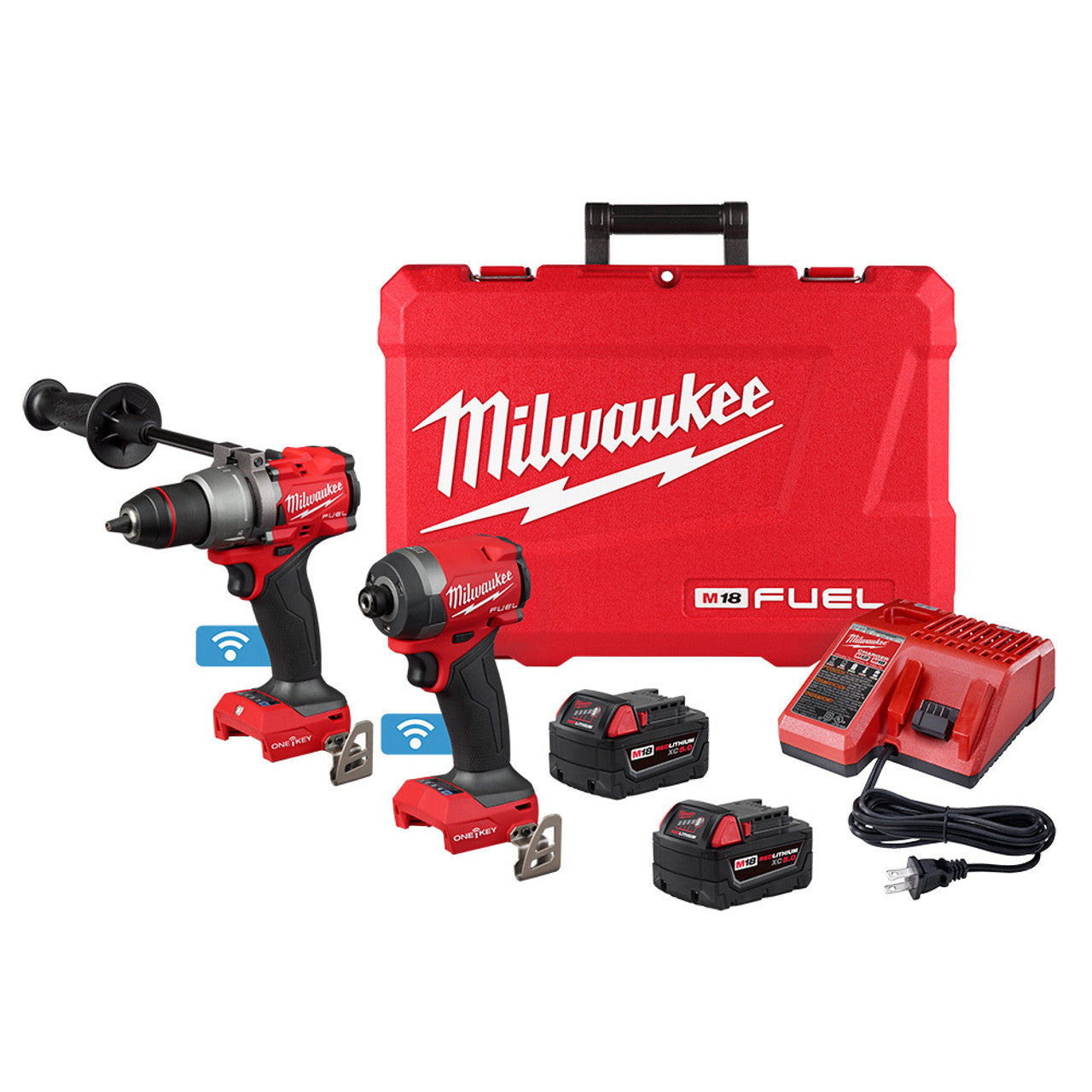 Milwaukee MIL-3696-22 M18 FUEL 2-Tool 2x XC5.0 Combo Kit With ONE-KEY