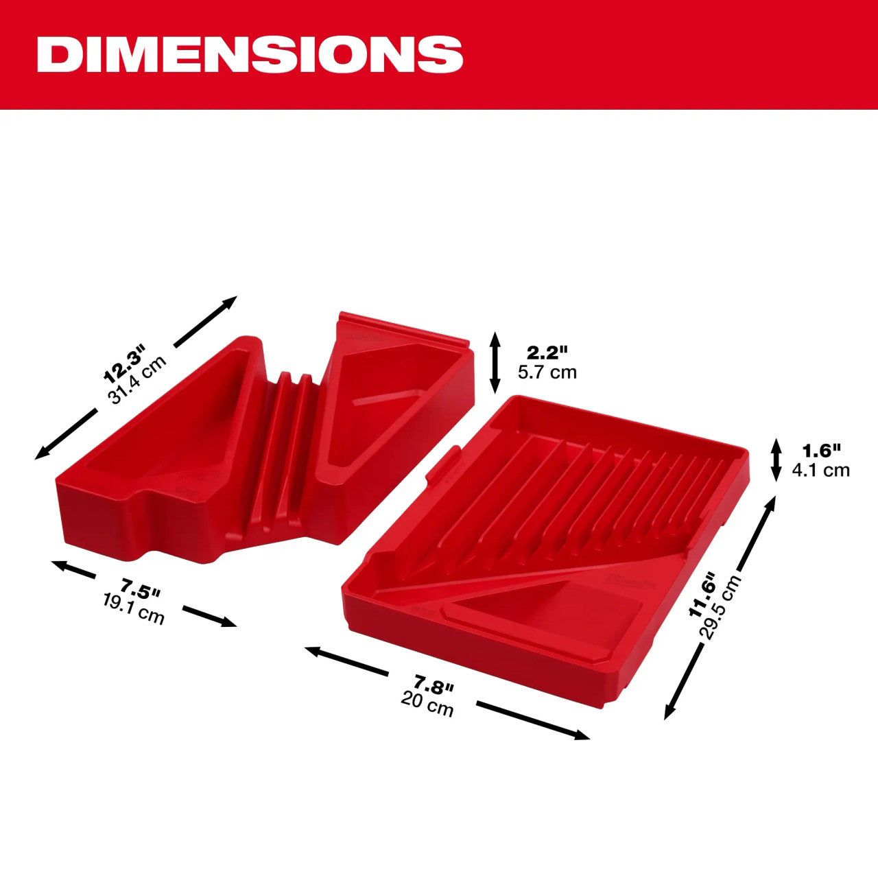 Milwaukee MIL-48-22-9484T 15PC SAE Combination Wrench Trays