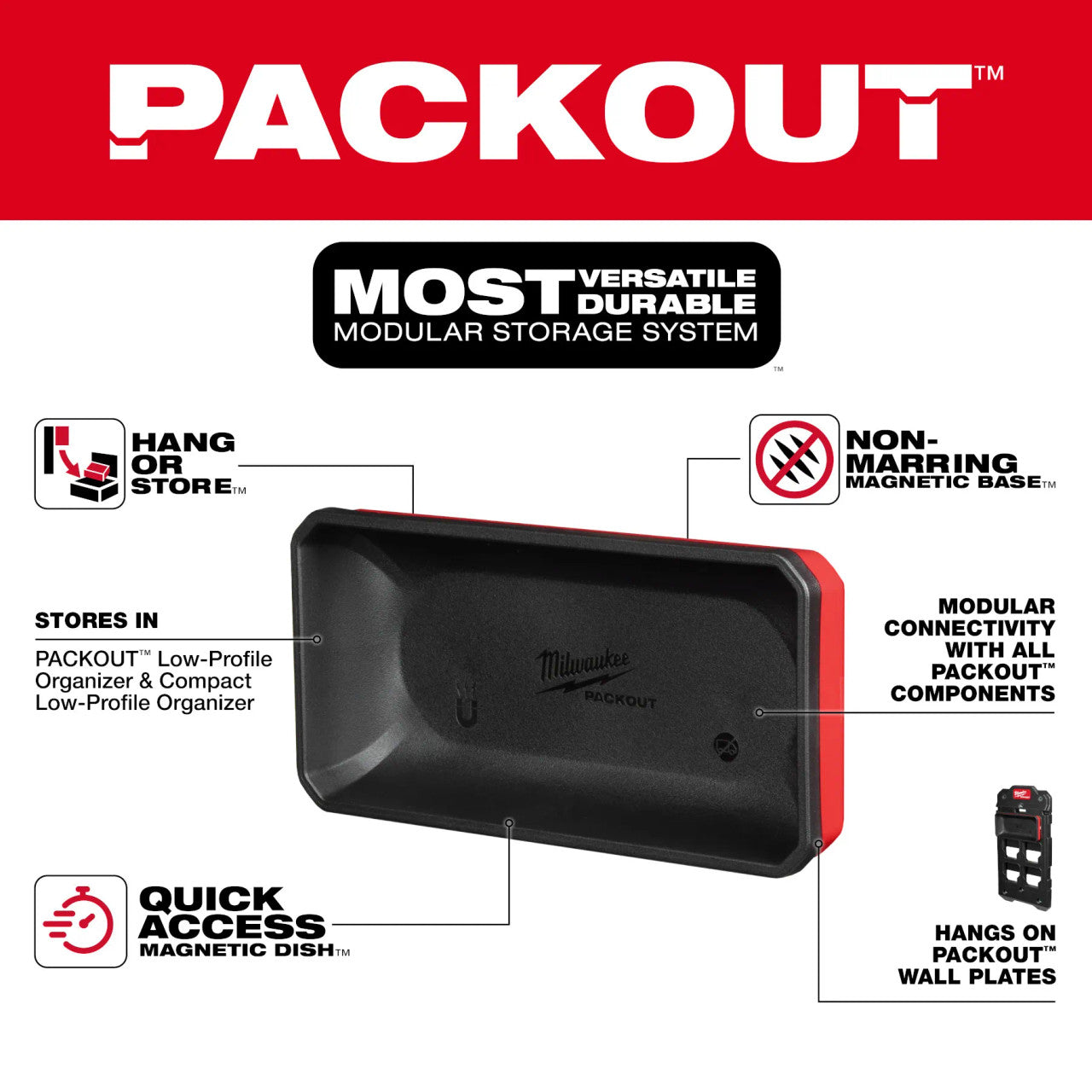 Milwaukee MIL-48-22-8071 PACKOUT Large Magnetic Bin